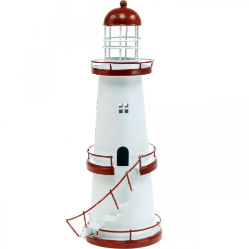 Floristik24 Lighthouse red maritime decoration metal summer decoration