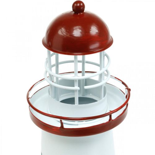 Floristik24 Lighthouse red maritime decoration metal summer decoration