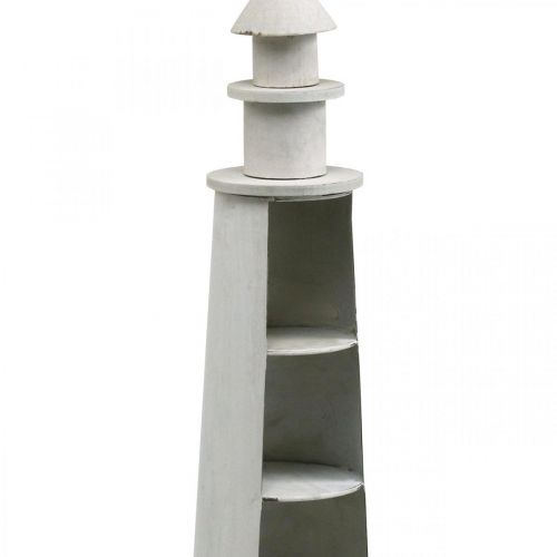 Lighthouse shabby chic cream summer decoration maritime Ø14.5cm H51cm