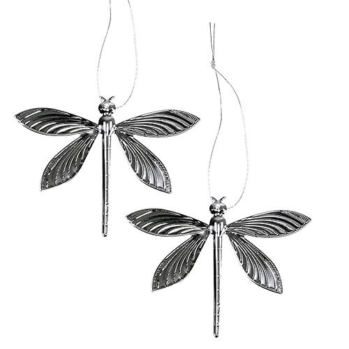 Floristik24 Dragonflies to hang silver 6.5cm x 5cm 36pcs