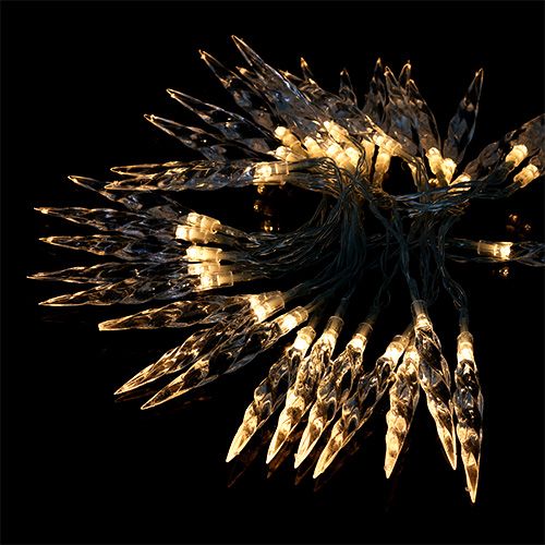Floristik24 Light chain icicle 40 LEDs warm white 3.9m