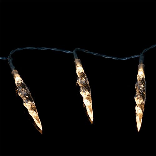 Floristik24 Light chain icicle 40 LEDs warm white 3.9m
