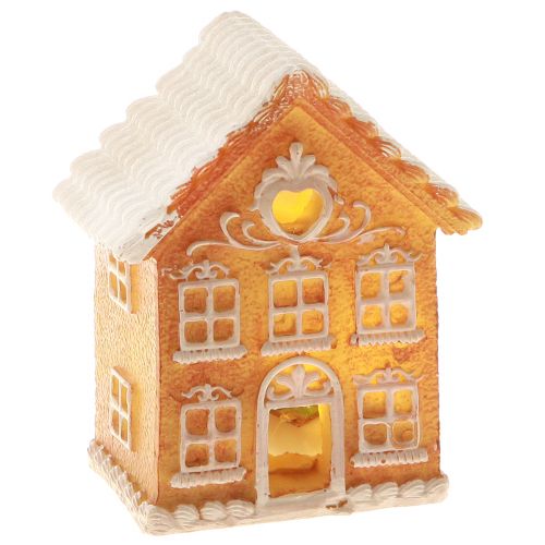 Floristik24 Light House LED Gingerbread House Brown White H8/10cm 4pcs