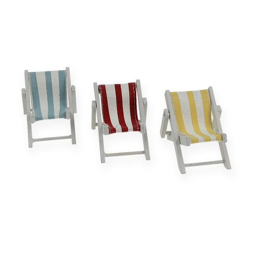 Floristik24 Decorative deck chair 10cm x 20cm 3pcs