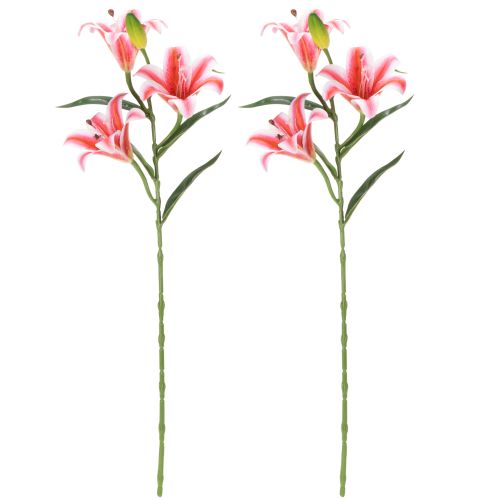Product Artificial lily for stylish living room decoration and realistic appearance, 67cm, 2 pieces