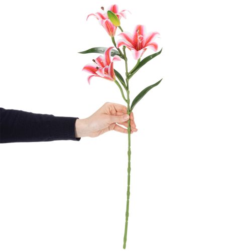 Product Artificial lily for stylish living room decoration and realistic appearance, 67cm, 2 pieces