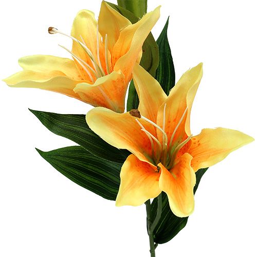 Floristik24 Artificial lily orange L66cm 1p