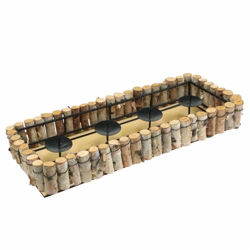 Floristik24 Advent candle tray with birch edge 44cm