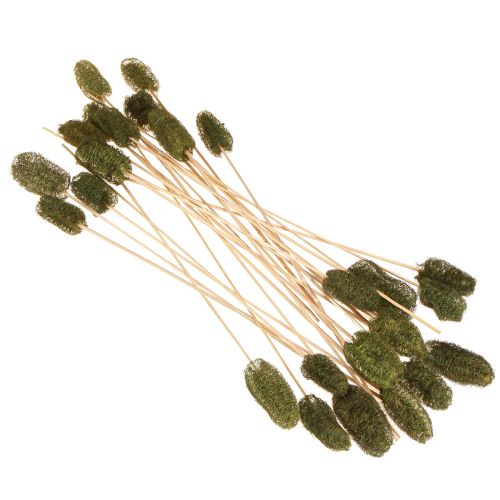 Product Luffa small on a stick sponge cucumber dark green 5-7cm 25 pcs