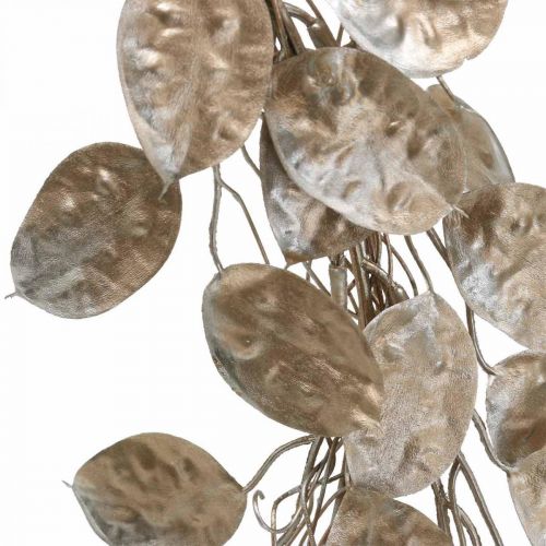 Floristik24 Decorative wreath silver leaf artificial wreath of leaves champagne Ø59cm