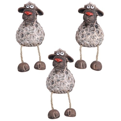 Product Funny Decoration Sheep Easter Edge Stool Brown H15cm 3 Pcs