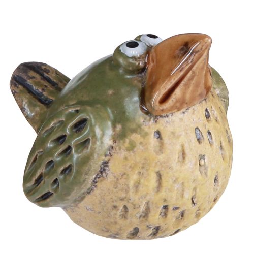 Floristik24 Funny Bird Ceramic Decoration Spring Green 9×7.5×6.5cm 3 pcs