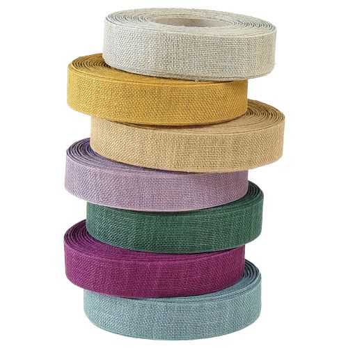 Floristik24 Decorative ribbon Nature Basic linen ribbon Various colours 25mm 20m