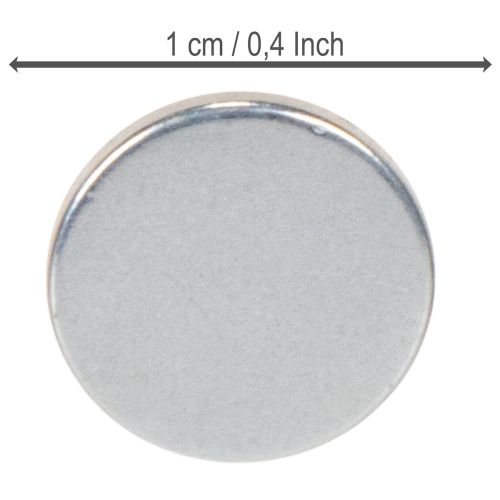 Round magnetic disc for candle holders and metal trays, 1cm, 20 pieces | Floristik24.ie