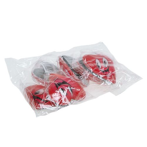 Floristik24 Magnet heart emoticon red 4cm 6pcs