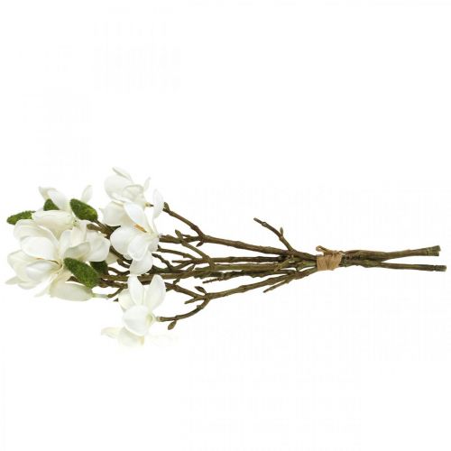 Floristik24 Artificial magnolia branches white deco branch H40cm 4pcs in bunch