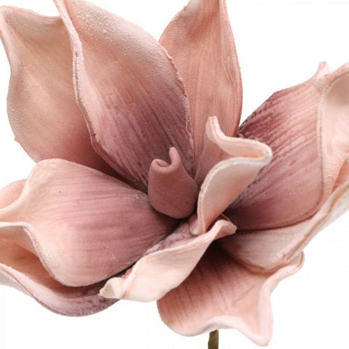 Floristik24 Artificial magnolia old pink artificial flower foam flower Ø10cm 6pcs