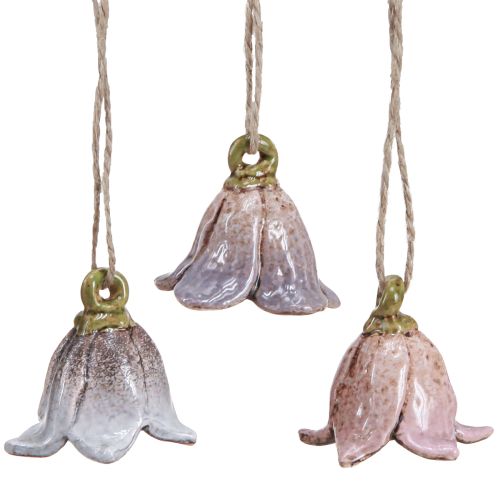 Floristik24 Lily of the Valley Ceramic Flower Decoration for Hanging Ø5cm 6 pcs