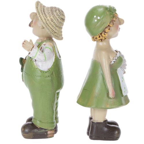 Product Decorative figurines of a farmer couple, fun living room and summer decoration for indoors, 17cm, 2 pieces