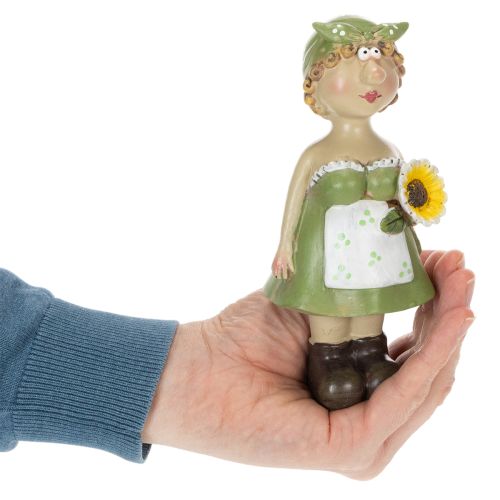 Product Decorative figurines of a farmer couple, fun living room and summer decoration for indoors, 17cm, 2 pieces