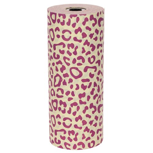Cuff paper, leopard print, purple, 25cm, 100m | Floristik24.ie