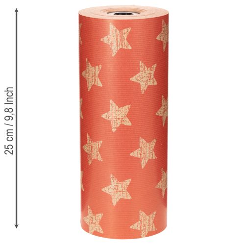 Cuff paper with stars, roll for floristry supplies, 25 cm x 100 m | Floristik24.ie
