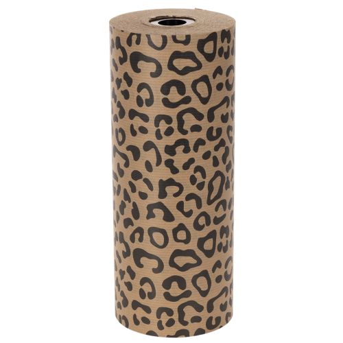 Cuff paper, leopard pattern, roll 25cm 100m, gift wrapping | Floristik24.ie