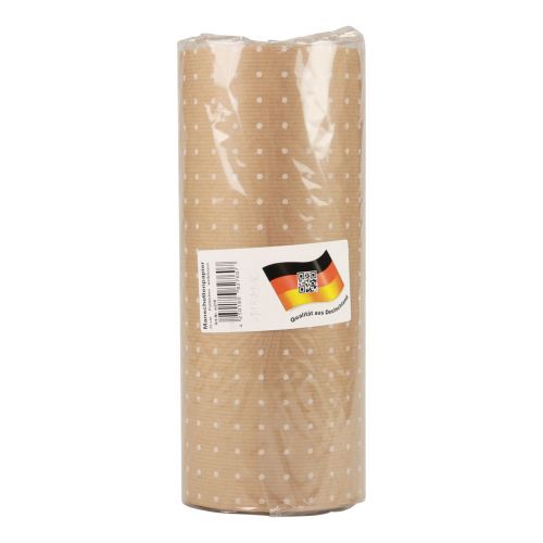 Floristik24 Cuff paper tissue paper natural dots 25cm 100m
