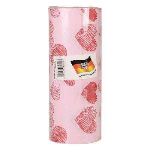 Product Cuff paper tissue paper pink hearts 25cm 100m