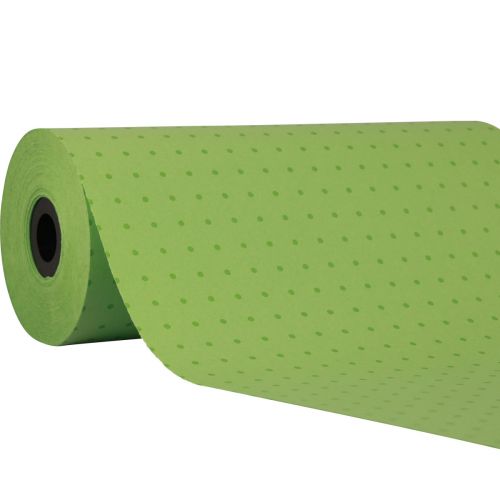 Floristik24 Cuff paper tissue paper green dots 25cm 100m