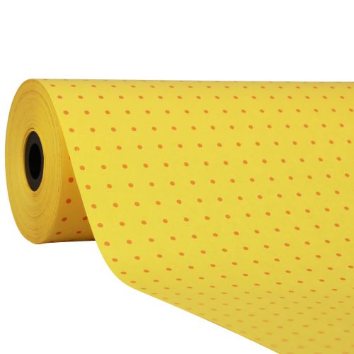 Product Cuff paper tissue paper yellow dots 25cm 100m