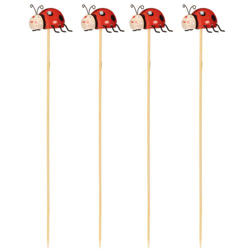 Product Ladybug garden stakes, decoration for spring and summer, flower decoration, 31cm, 4 pieces