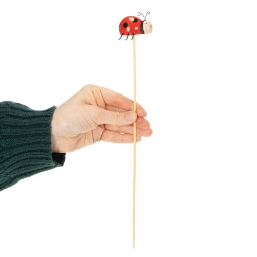 Product Ladybug garden stakes, decoration for spring and summer, flower decoration, 31cm, 4 pieces