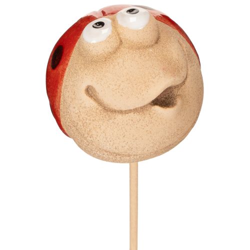 Ladybug garden stakes, decorative eye-catcher for garden decoration, 25cm, 4 pieces