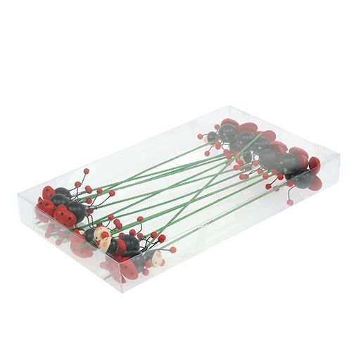 Floristik24 Ladybug on a stick 5cm 12pcs