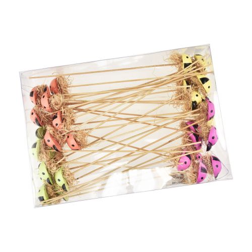 Product Ladybird decorative flower plug wood 2.5x3.5x2cm 32pcs