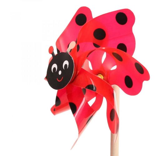 Floristik24 Ladybird windmill garden decoration red Ø16.5cm