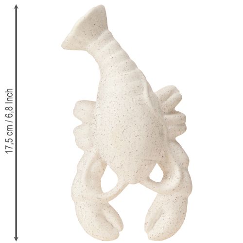 Product Maritime Decoration Figure Ceramic Lobster White 17.5×9×3cm