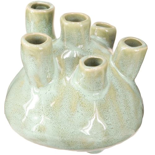 Product Maritime Decoration Vase Coral Optic Light Green Ø11.5cm H10cm