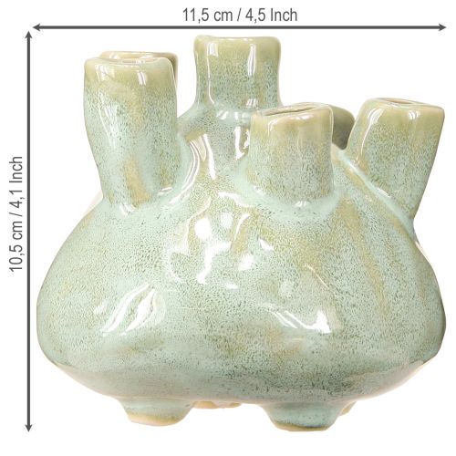 Product Maritime Decoration Vase Coral Optic Light Green Ø11.5cm H10cm
