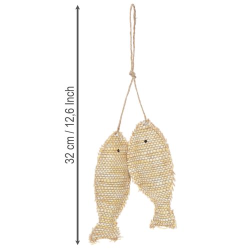 Nautical hanging decoration pendant, decorative fish for hanging, H32cm | Floristik24.ie