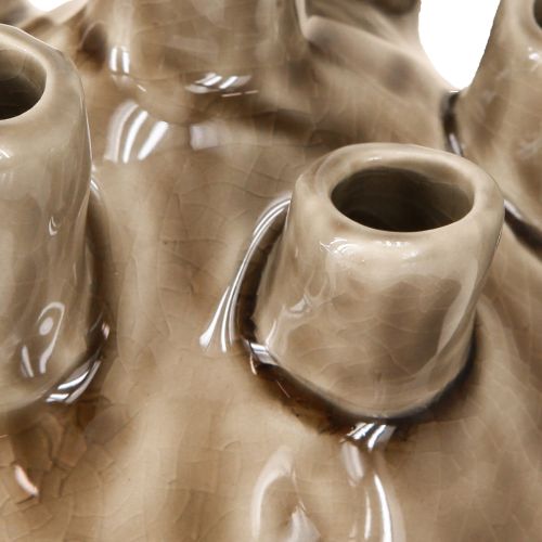 Product Maritime Ceramic Vase Coral Look Brown Ø11.5cm H10cm