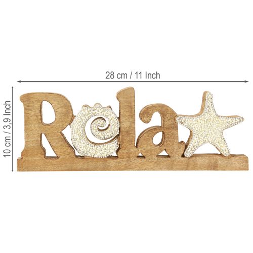 Product Maritime table decor “Relax” Mango wood 28×10cm