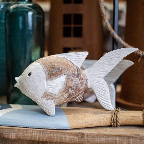 Floristik24 Maritime decoration fish wood wooden fish shabby chic 17×8cm