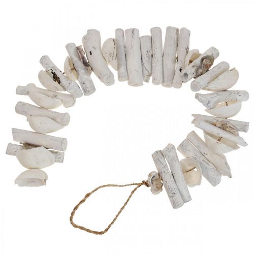 Product Maritime decoration garland driftwood garland shells H83cm