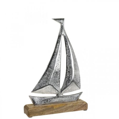 Floristik24 Maritime decoration, decorative sailboat metal, decorative ship H16.5cm