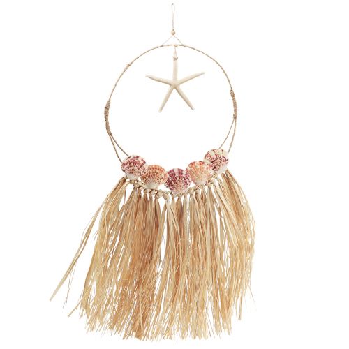 Floristik24 Maritime wall decoration with real starfish Ø26.5cm H65cm