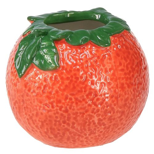Floristik24 Mediterranean decoration orange vase flowerpot ceramic Ø9cm