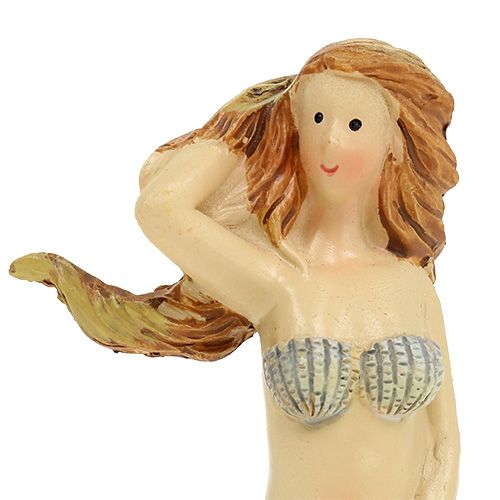 Deco figure mermaid blue 6cm - 9.5cm 3pcs | Floristik24.ie