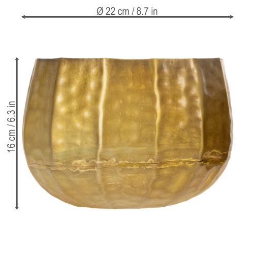 Product Metal decorative flower pot, brass, Ø22/18/14cm, set of 3